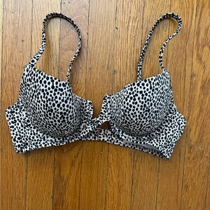 NEW Shade & Shore bikini top cheetah leopard corset 34B NWOT Animal print